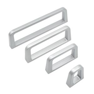 Zinc Alloy U-Shaped Matte Silver Handle Strong Metal Small Instruments Pull