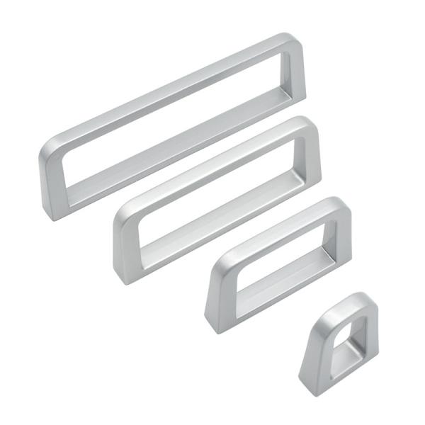 Zinc Alloy U-Shaped Matte Silver Handle Strong Metal Small Instruments Pull