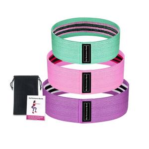 4mm Thick 18lbs Workout Fabric Resistance Bands Cotton Antitear