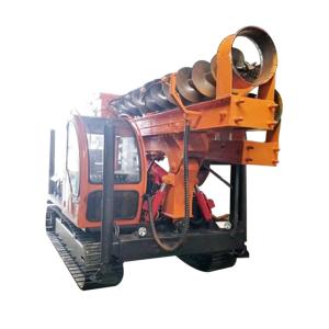 Ground Screw Helical Construction Pile Drilling Machine With 4105 Turbocharged