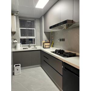 Modern Kitchen Cupboard Melamine Kitchen White Lacquer Chinese Furniture