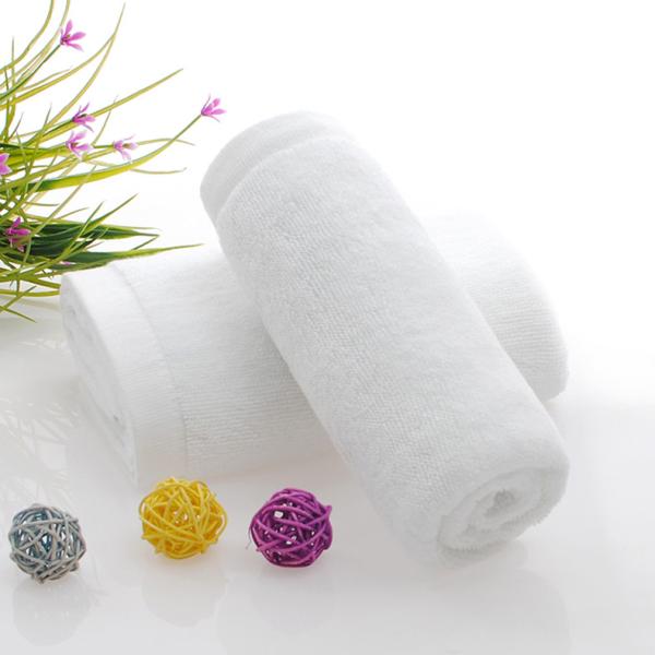 Customized Color Hotel Towels White 100% Cotton Face Hand Bath Towel Set for Home Spa