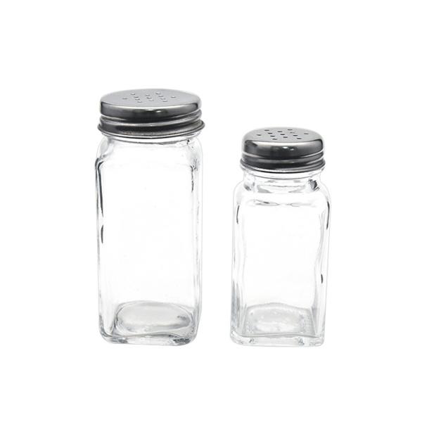 Stainless Steel Shaker Lid Empty Glass Jars Food Grade Clear Color Eco -