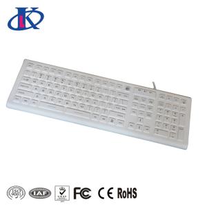 IP68 Washable Silicone Keyboard With Or Without Backlit Keys In White Or Black