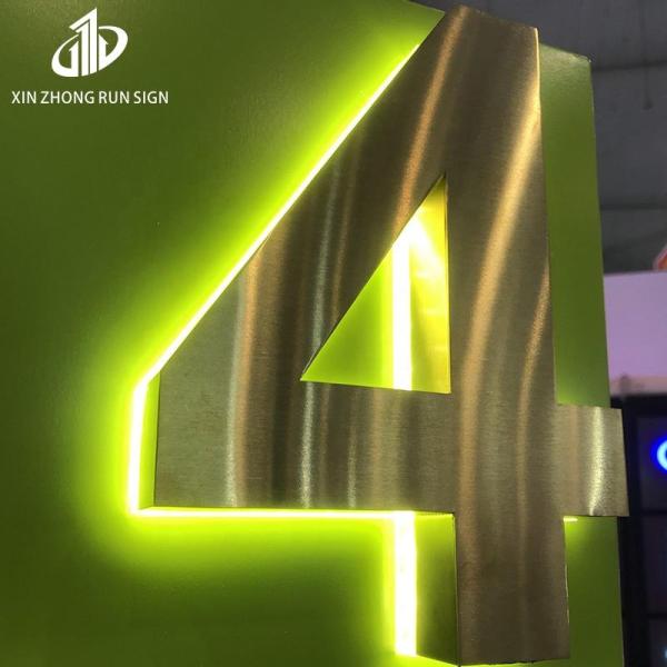 Customization Backlight Number Led Logo Signs Company Decor Letter Light Plate