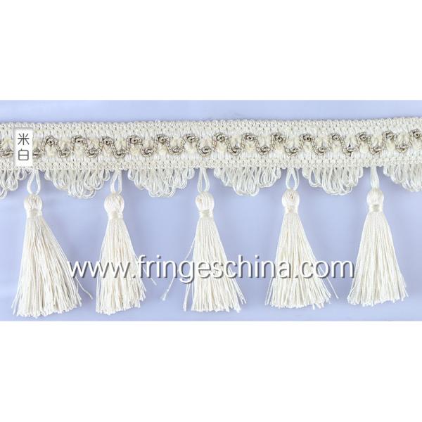 Handmade fashionable chain beads lace tassels fringes for curtain/sofa/pillow decoration
