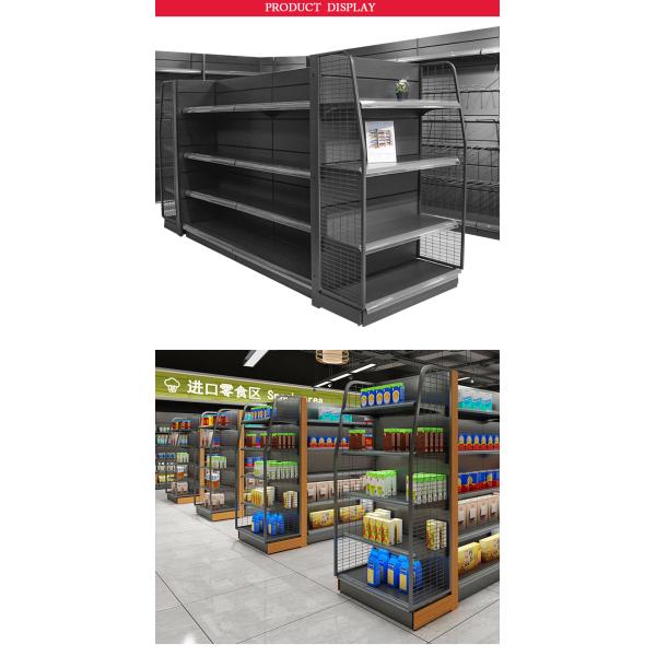 Metallic Supermarket Shelf Light Duty Gondola Display Rack