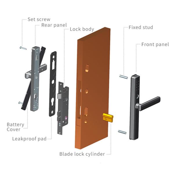Bluetooth Control Wireless Door Lock DC 6V Electronic Front Door Lock