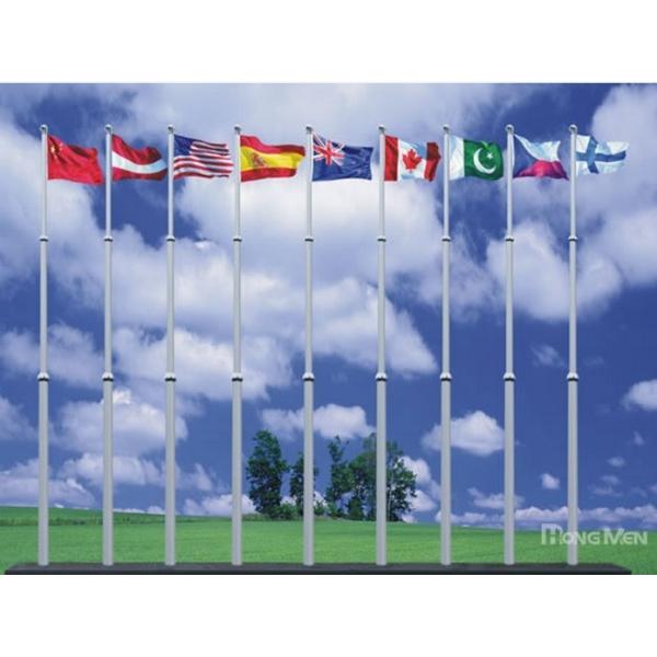 Buy Remote Control Electrical Aluminum Flag Pole , Extendable Flag Pole at wholesale prices