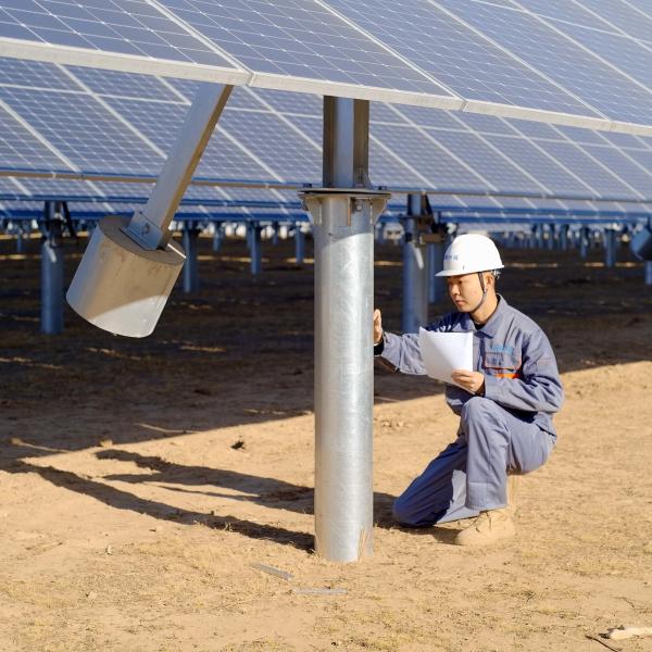 Hot-dip Galvanized Steel Photovoltaic Mounting System Ground Solar Bracket System