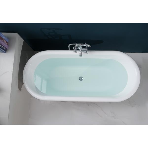 Buy Contemporary Acrylic Freestanding Bathtub with 1-2 Person Capacity 100 Lbs Weight and 60 Gallons Water Capacity at wholesale prices