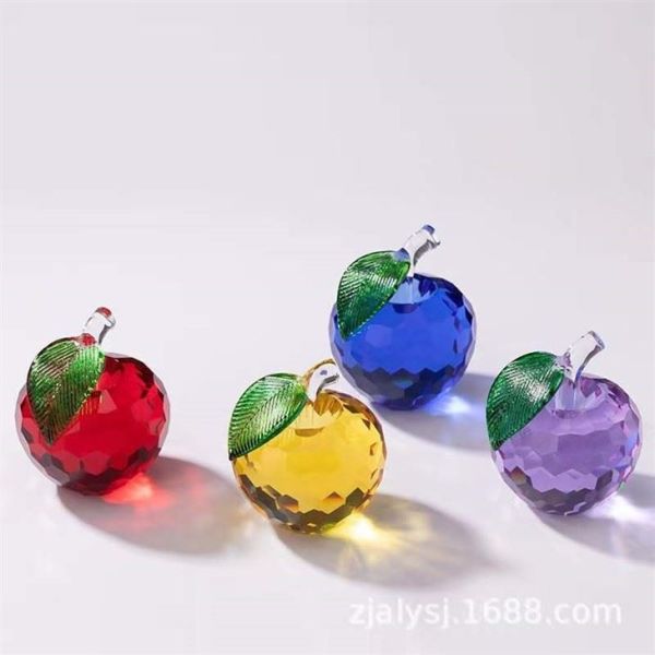 Buy K9 Crystal Gift 50mm Crystal Apple For Dectoration at wholesale prices