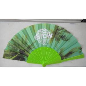 Promotional Heat Transfer / Silk Printing Plastic Folding Hand Fans With