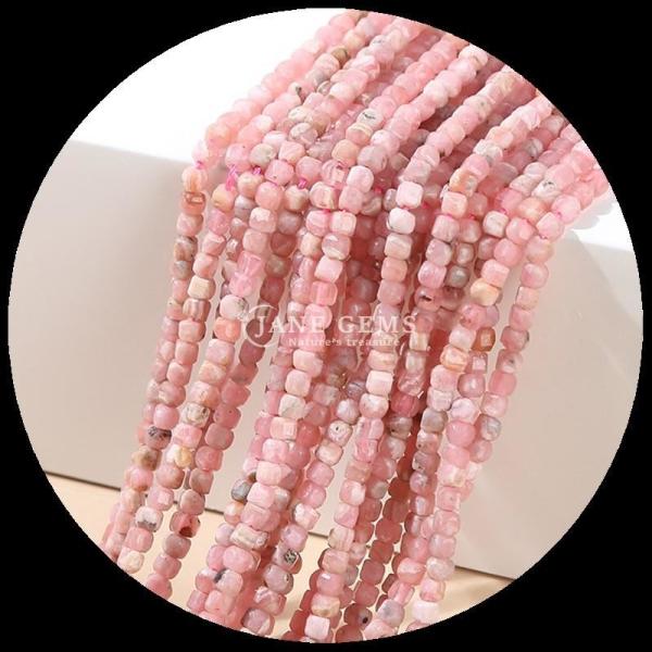 Natural Stone Polished Bead Gemstone Square Cube Shape Fluorite Labradorite Mini Loose Bead Strands for Bracelets / Necklaces