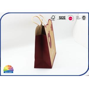 Customized 4C Printed Paper Gift Bag Kraft Matte Lamination For Christmas