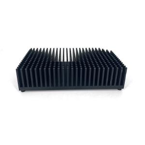 Extruded Anodizing Black Aluminium Profile Heat Sink AL6063-T5 Slotting
