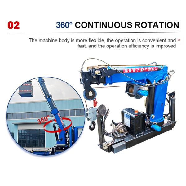 Small 1ton Remote Control Truck Crane Folding Boom Lift Machine with High Visibility Crane Pickup