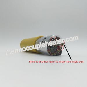 Insulated 15 Pairs Kx Twisted Thermocouple Extension Cable , Thermocouple