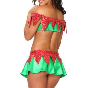Sexy Green Red Adult Christmas Costumes For Women Game Uniformsl