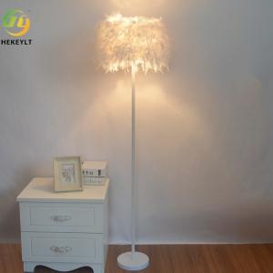Feather Crystal Floor Lamp Wedding Living Room Bedroom Bedside Lamp Beauty