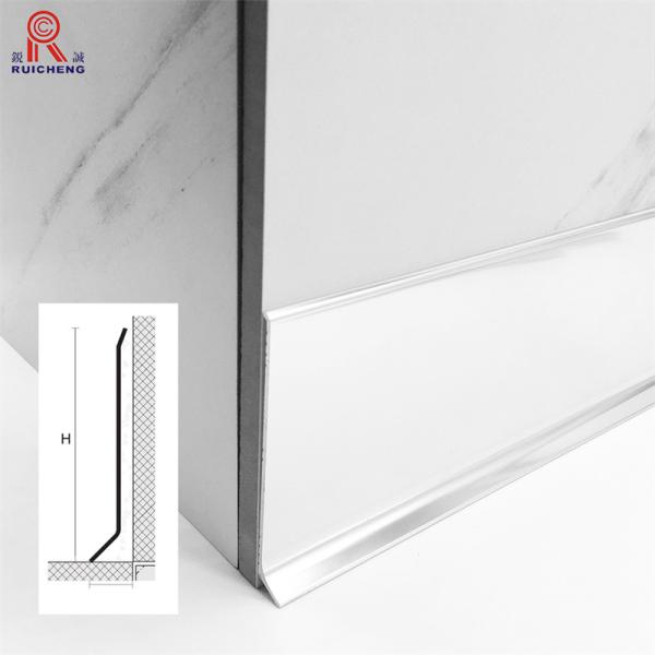 Buy Weather Resistance Aluminum Skirting Board , 2.44m Brushed Aluminium Skirting at wholesale prices