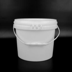 China Screen Printing Round Plastic Bucket with 3L Capacity and Heat Transfer Printing on sale