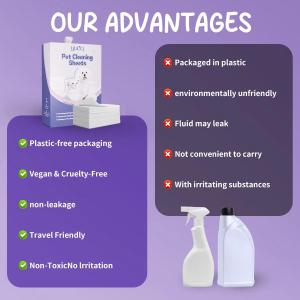 Soft Touch Pet Hair Laundry Sheets Fragrant Bathroom Body Wash Sheets For Dogs