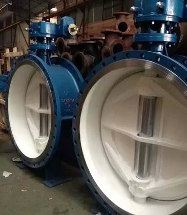 Buy DN1400 WCB Material Eccentric Butterfly Valve with RF Flange Connection at wholesale prices