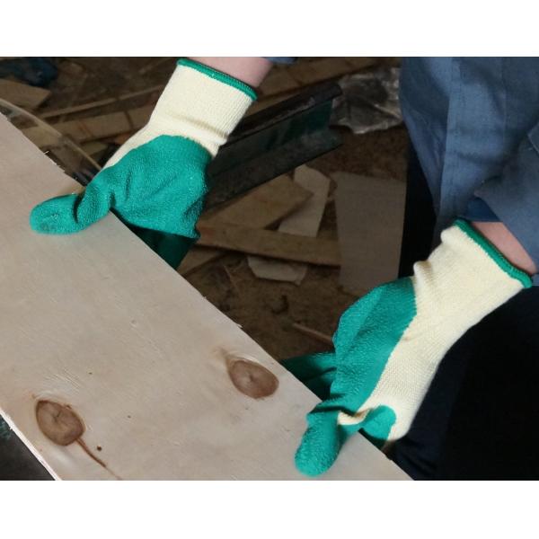 Buy Garbage Handling 10 Gauge Thick Polyester Liner Latex Gloves at wholesale prices