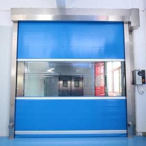 PVC Roll Up Rapid Shutter Door 304 Stainless Fast Rise Stacking Folding With