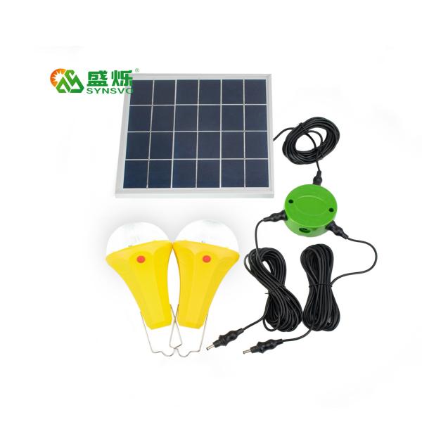 Buy CE ROHS 10W 5V 2pcs*3W Bulb Solar Light Kits With Mono Solar Panel at wholesale prices