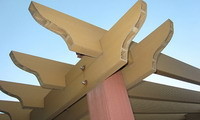 Weather Resist Recycle Composite Wood Pergola With Wood Plastic Materials