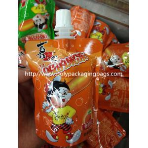 Quality 1-7 Colors Gravure Printing Foldable Packaging Bag With Spout For Water / Juice for sale