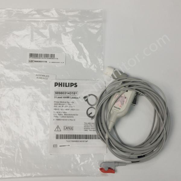 3-Lead AAMI Leadest Cable 989803143181 Multi-Patient 2.5M Medical Accessories