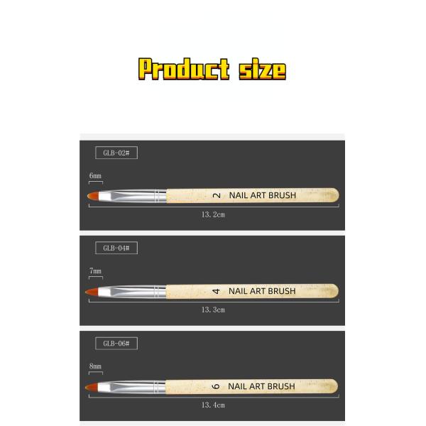 7pcs/set Nail Art Brush Pen for Light Therapy Phototherapy Painting Drawing Tool Made