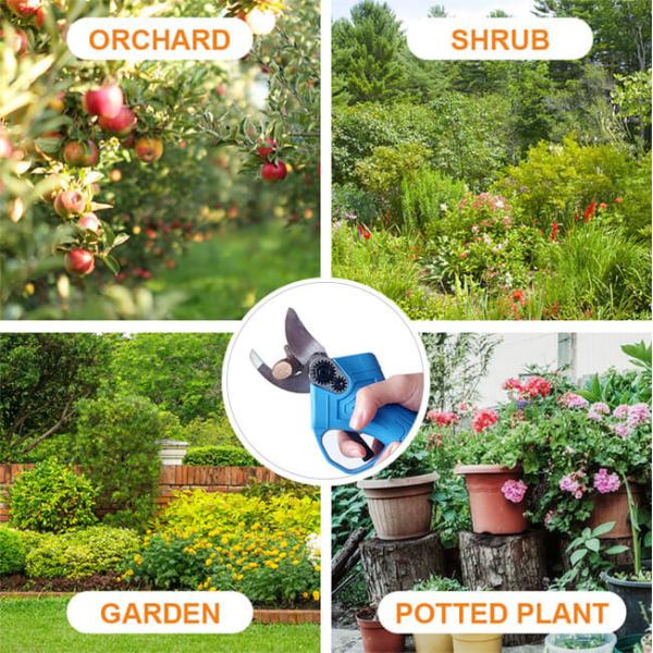 Wireless Electric Pruning Shears Battery Rechargeable Secateurs Garden Tool