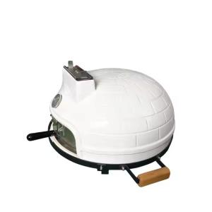 KIMSTONE 21 Inch Tabletop Pizza Oven Large Brick Pizza Stove White Portable