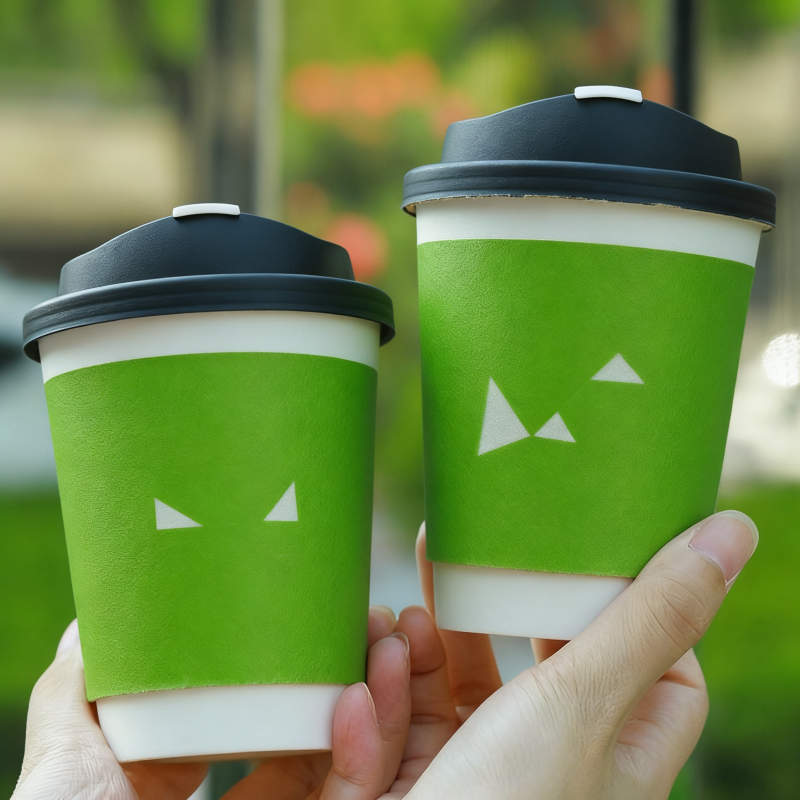Wholesale paper cups customized hot drinks disposable coffee tea double