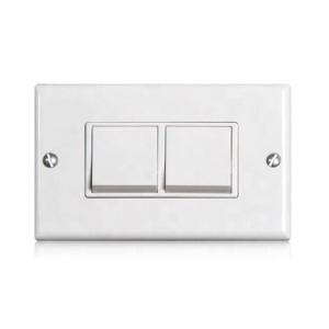 China Heat Resistant American PC Wall Switch Socket  2Gang 1Way Switch on sale