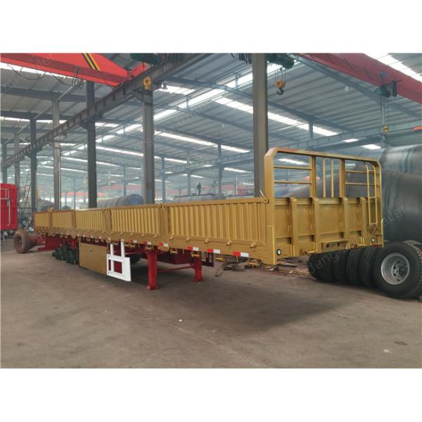 35 Ton Steel Livestock Trailers , 2 / 3 Axle Livestock Trailers Double-Chamber Brake