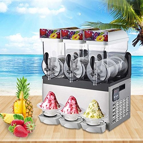 Buy 15L Three Tank Ice Slush Machine Stainless Steel Body Margarita and Slush Maker at wholesale prices