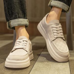 Customize New Style Microfiber Leather Thick-Soled Sneakers Fashionable Casual
