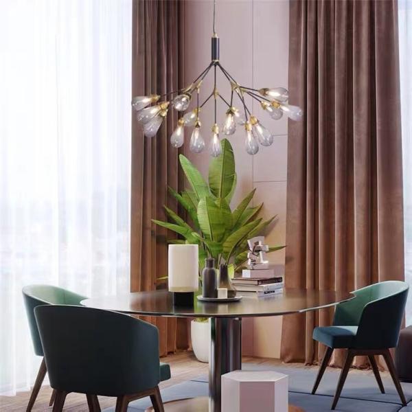 Luxury Pendant Lamp Glass Ball Chandeliers Decor Light Fixtures Magic Bean Ceiling Modern Glass Pendant Lamps