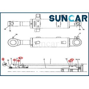 PW01V00048R300 Arm/ Dozer Blade Cylinder Seal Kit Fits CX31 CX36 CASE Equipment