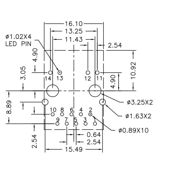 1000Base-T Magjack HR911130A LPJG0806FBNL Gigabit RJ45 Connector