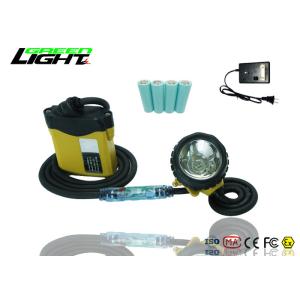 Super Bright Rechargeable Led Headlamp , IP68 Miners Cap Lamp With Cable Light
