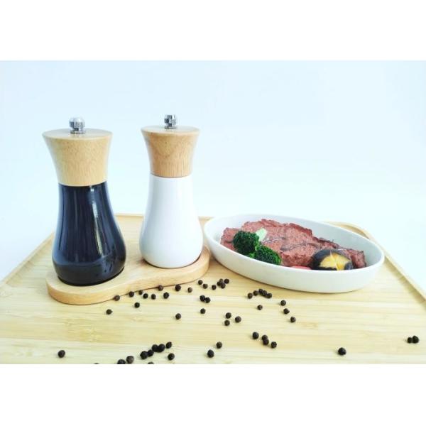 Buy Round Shape Wooden Salt And Pepper Grinders For Durable Grinding at wholesale prices