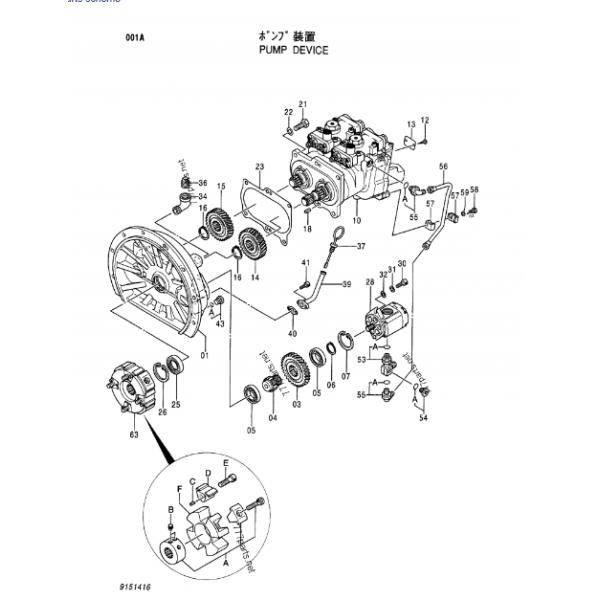 Belparts EX120-5 Excavator Main Pump Hpv050FW Hydraulic Pump For Hitachi 9151416 9153026