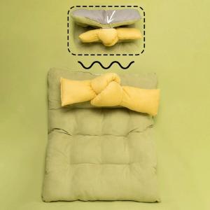 Filled PP Cotton Square Dog House Bed Pad Deer Fur Pet Mat Anti Moisture