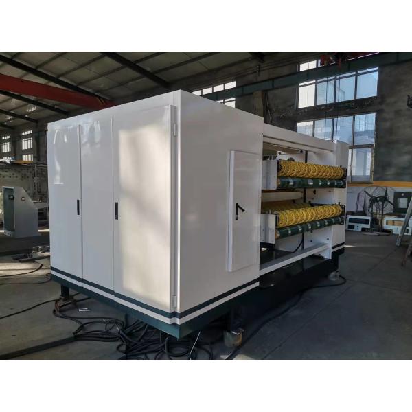 Buy Double Layer Helical Knife Corrugated Cardboard Production Line Nc Cut Off at wholesale prices